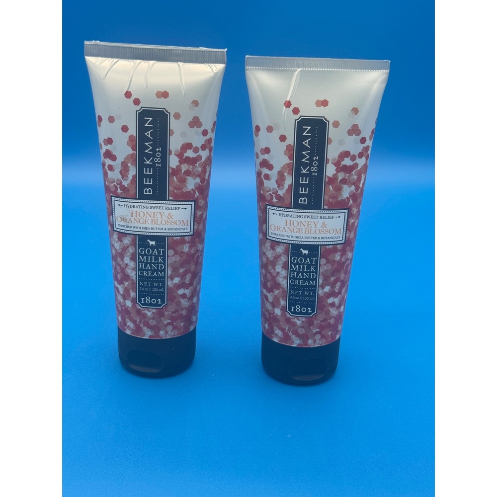 Beekman 1802 Honey & Orange Blossom Goat Milk Hand Cream LARGE 3.4oz Set of 2